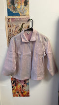 light purple button up