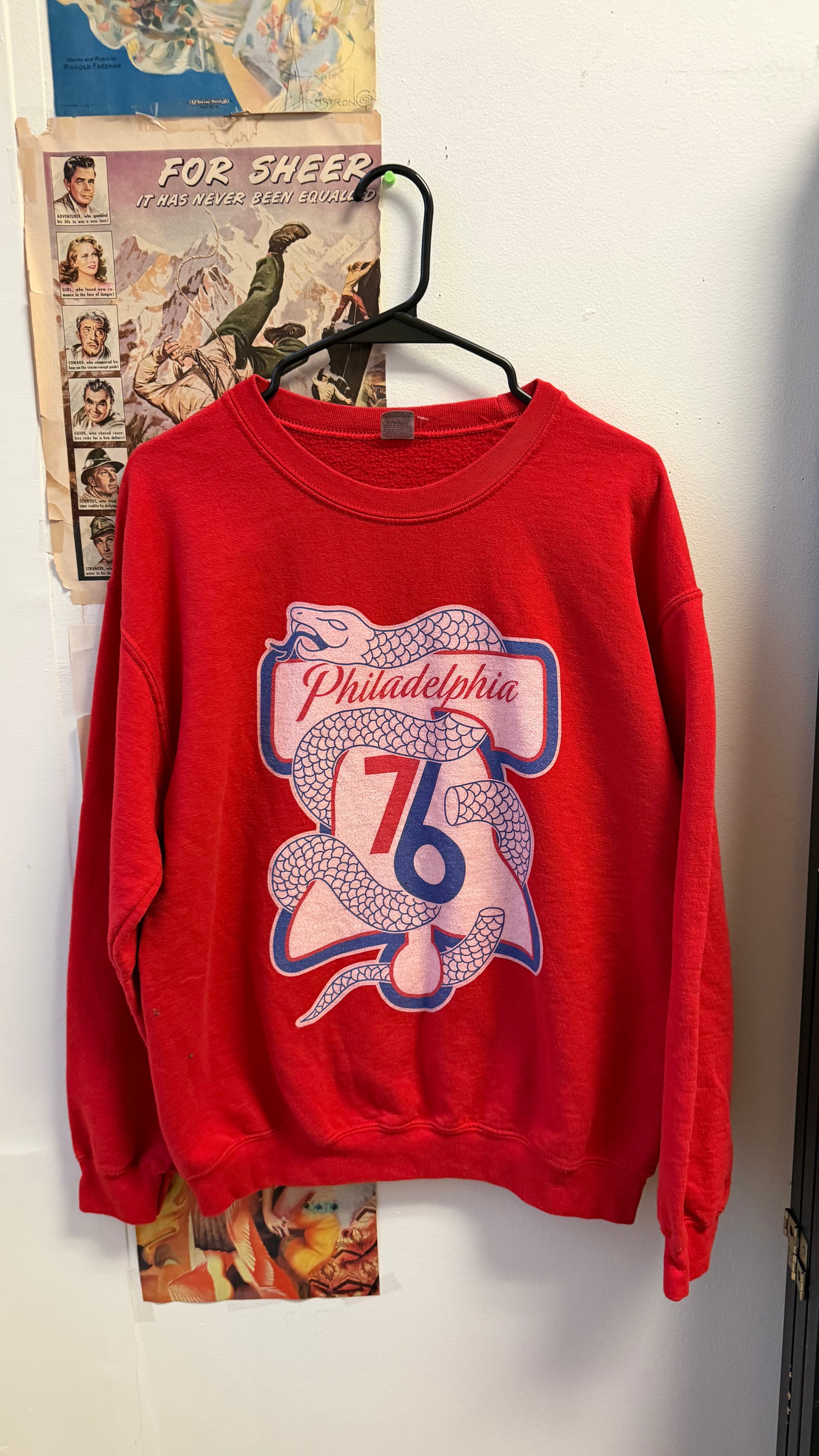 red crewneck
