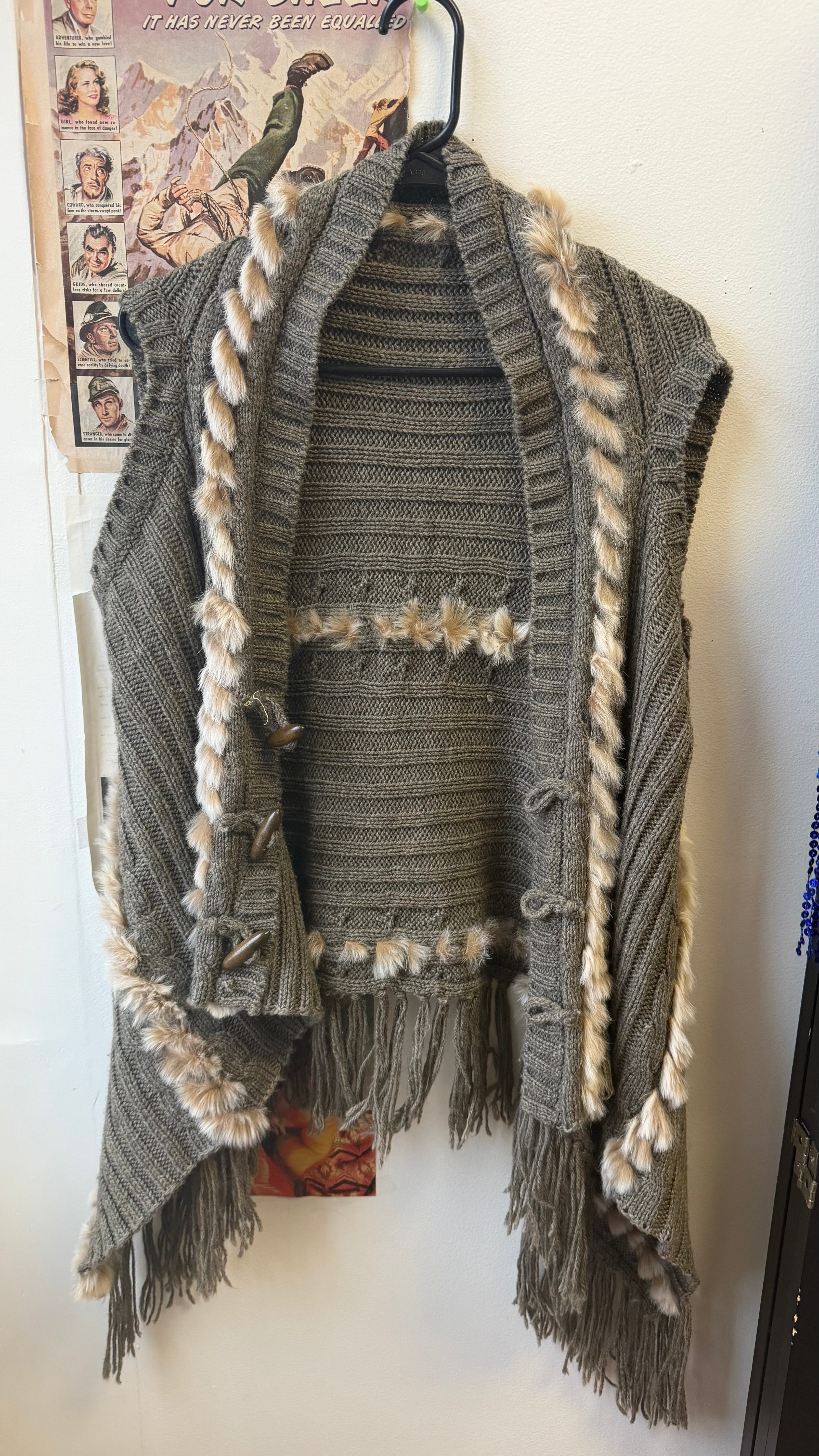 rabbit fur vest