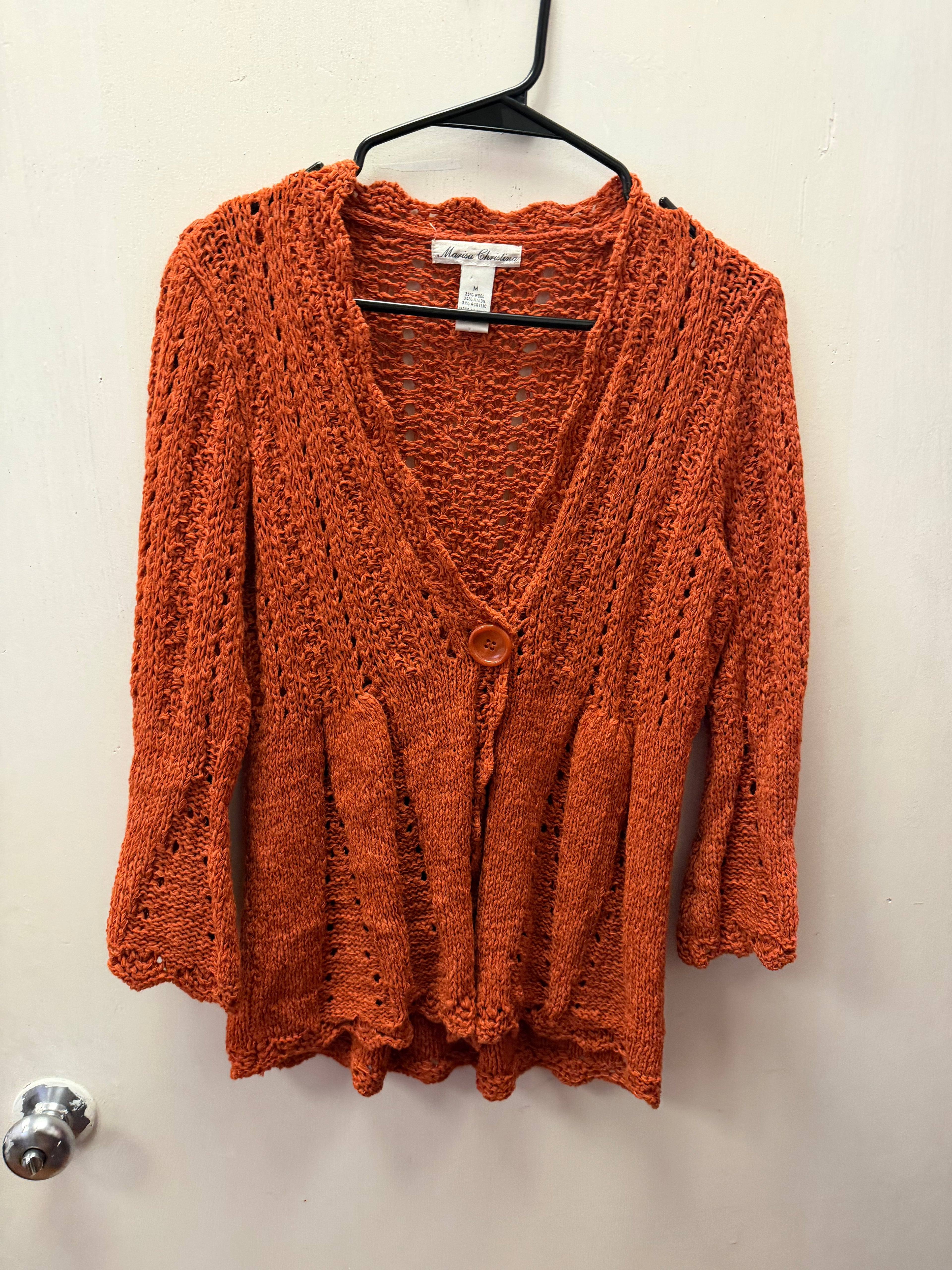 orange sweater