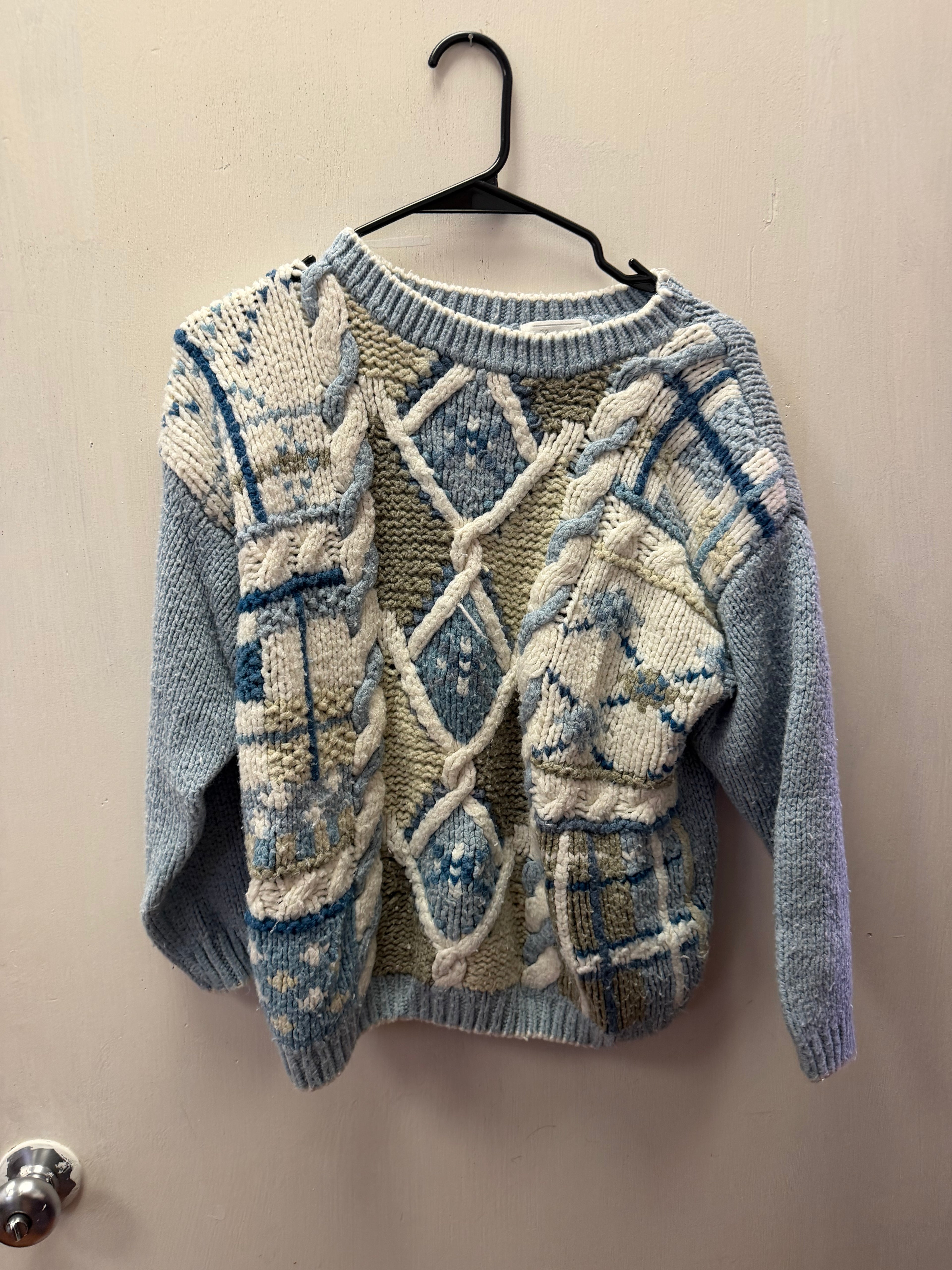 blue sweater