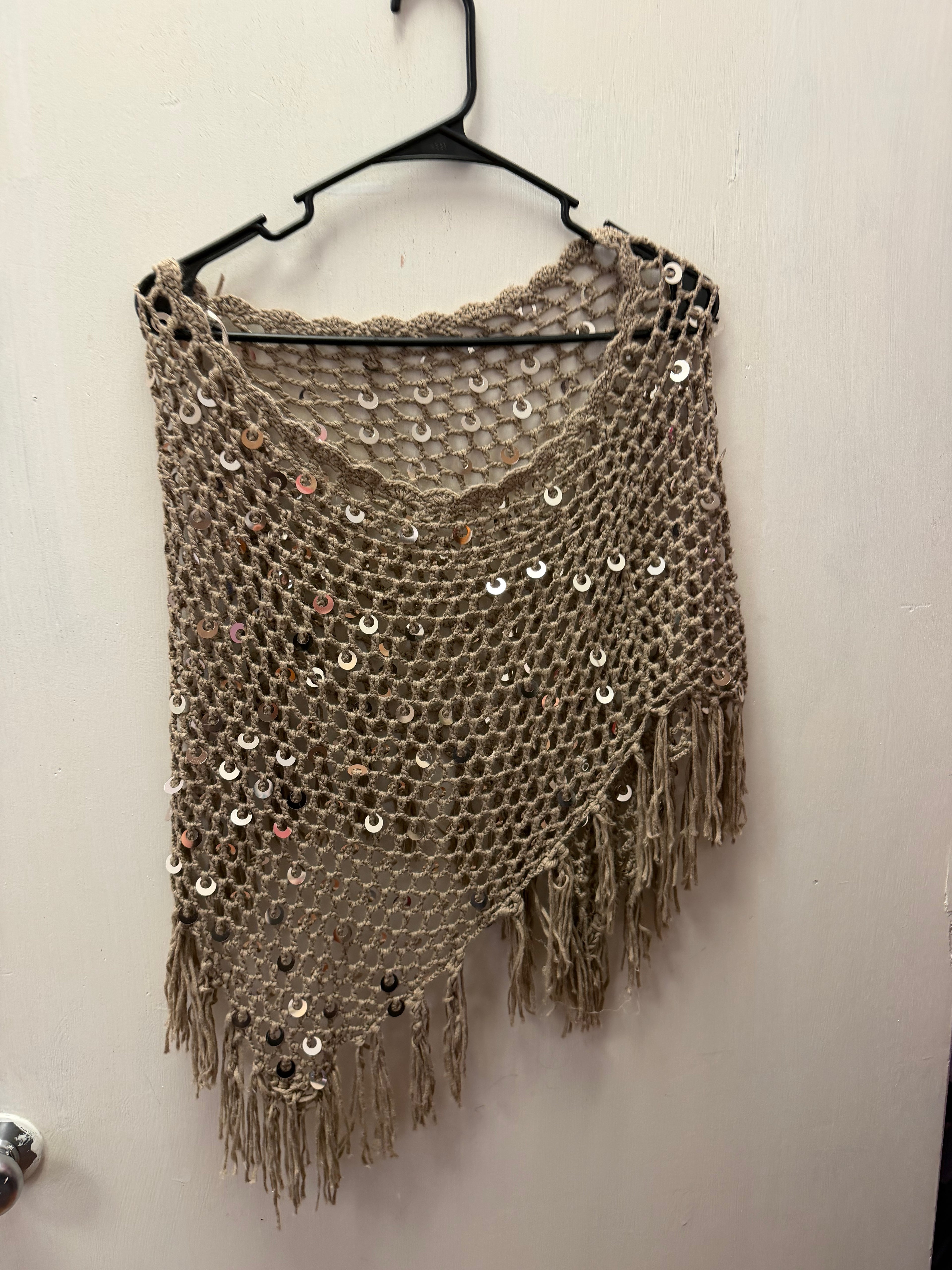 glitter poncho